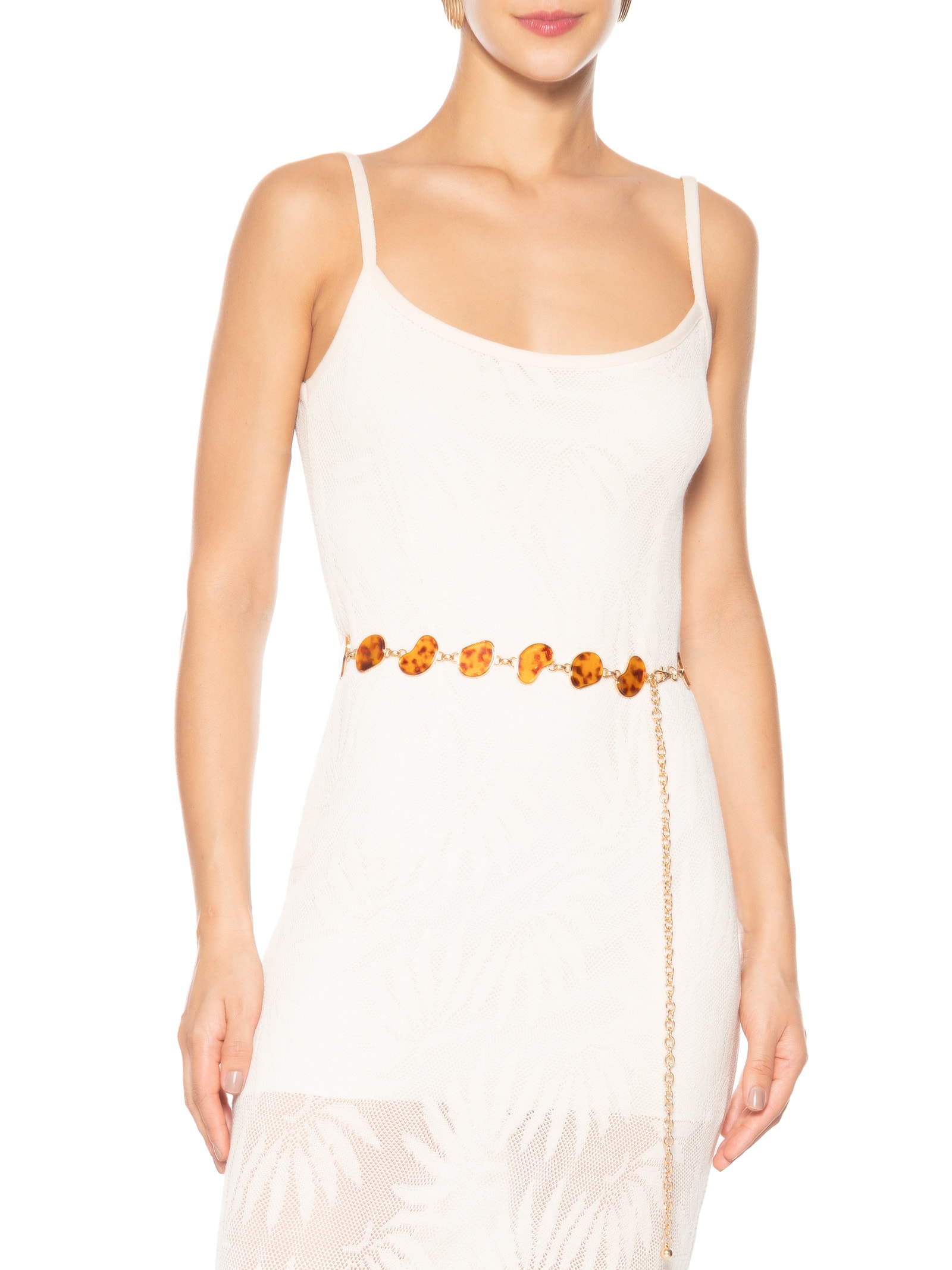 Cinto Feminino Corrente Resina Dourado Market 33