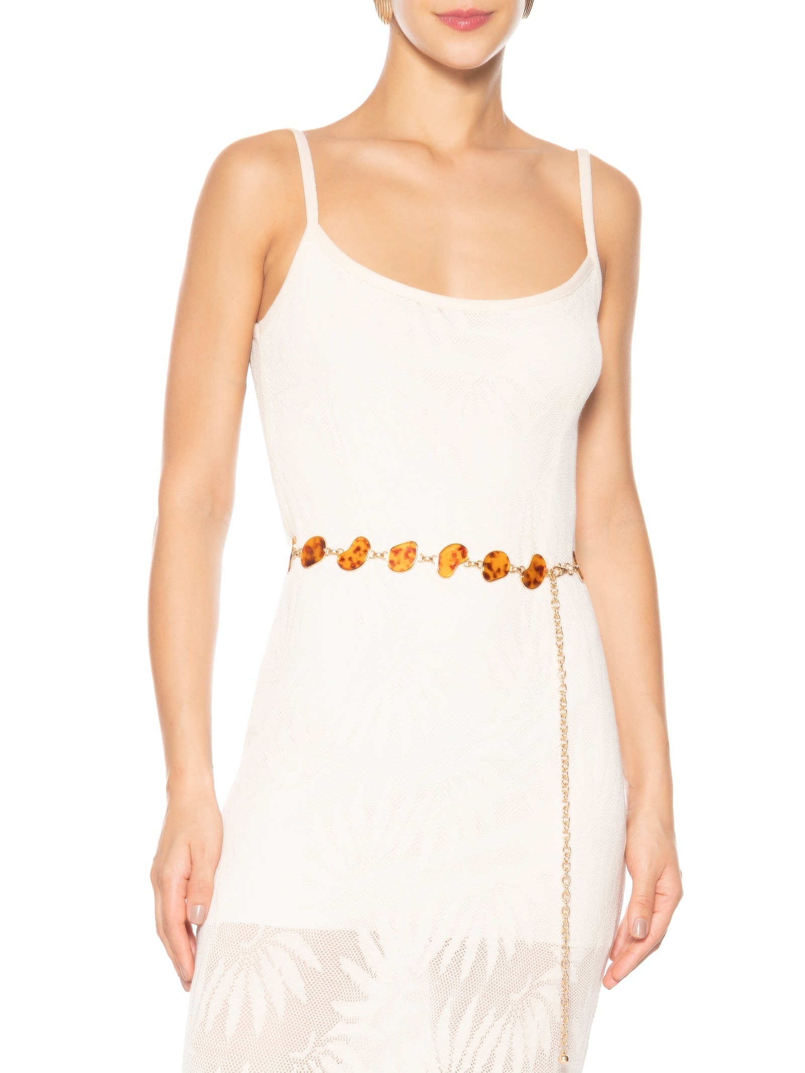 Cinto Feminino Corrente Resina Dourado Market 33