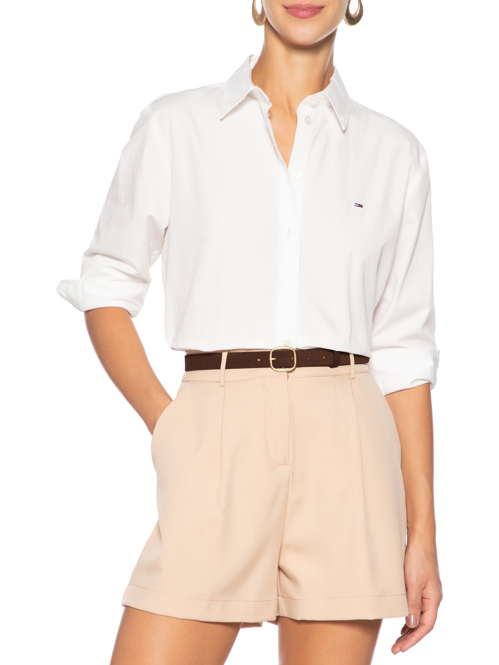 Cinto Feminino Couro Acamurçado Médio Fivela Metal Marrom Arezzo