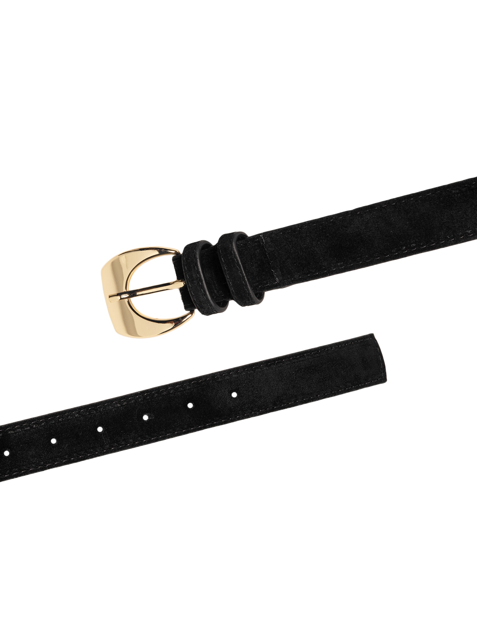 Cinto Feminino Couro Camurça Preto Market 33