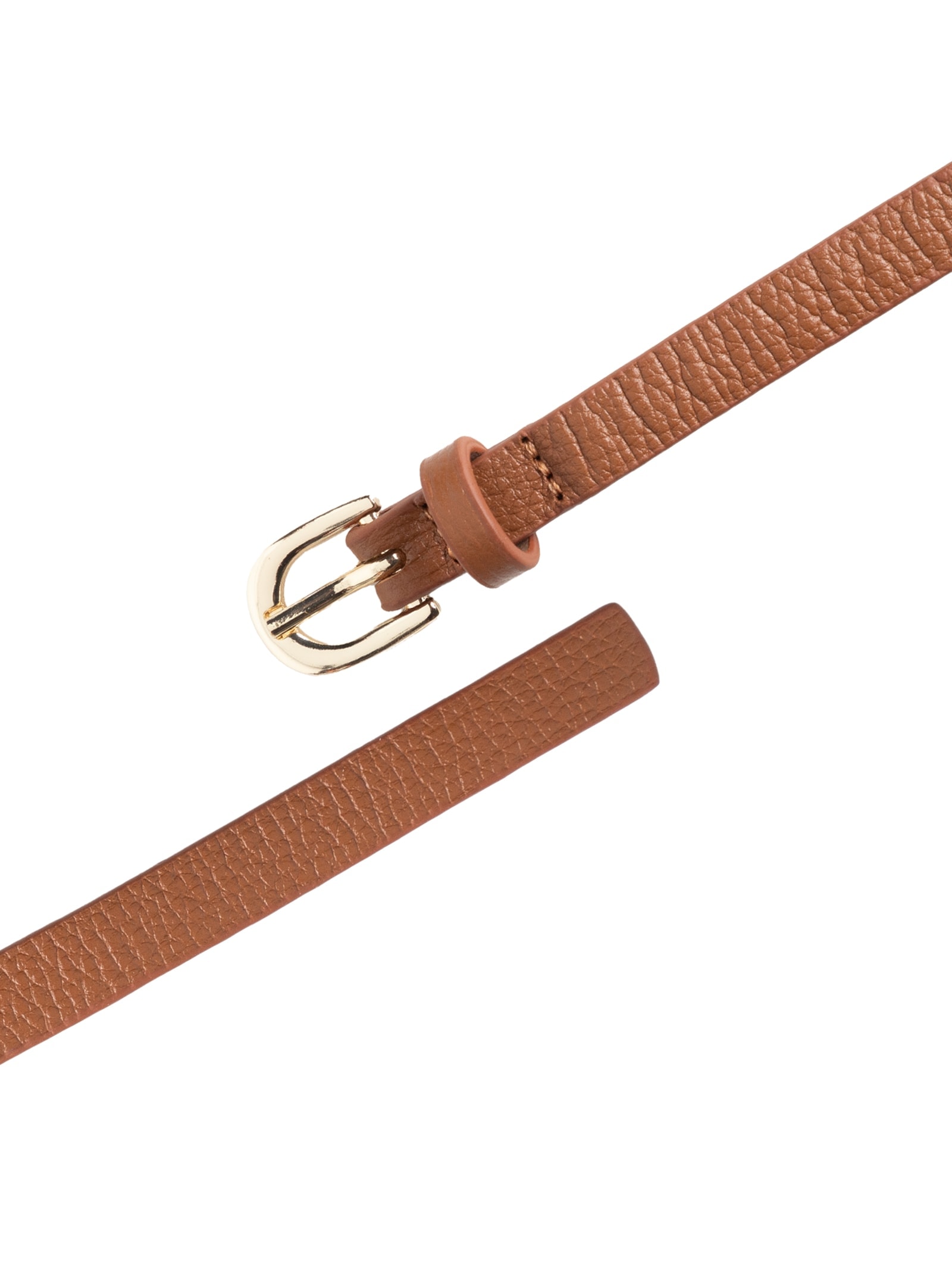 Cinto Feminino Couro Com Argola Marrom Basiq