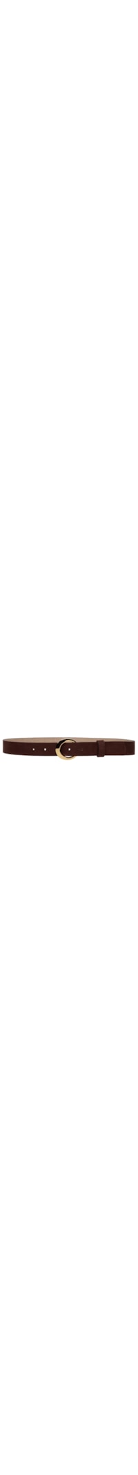 Cinto Feminino Couro Com Fivela De Metal - Marrom