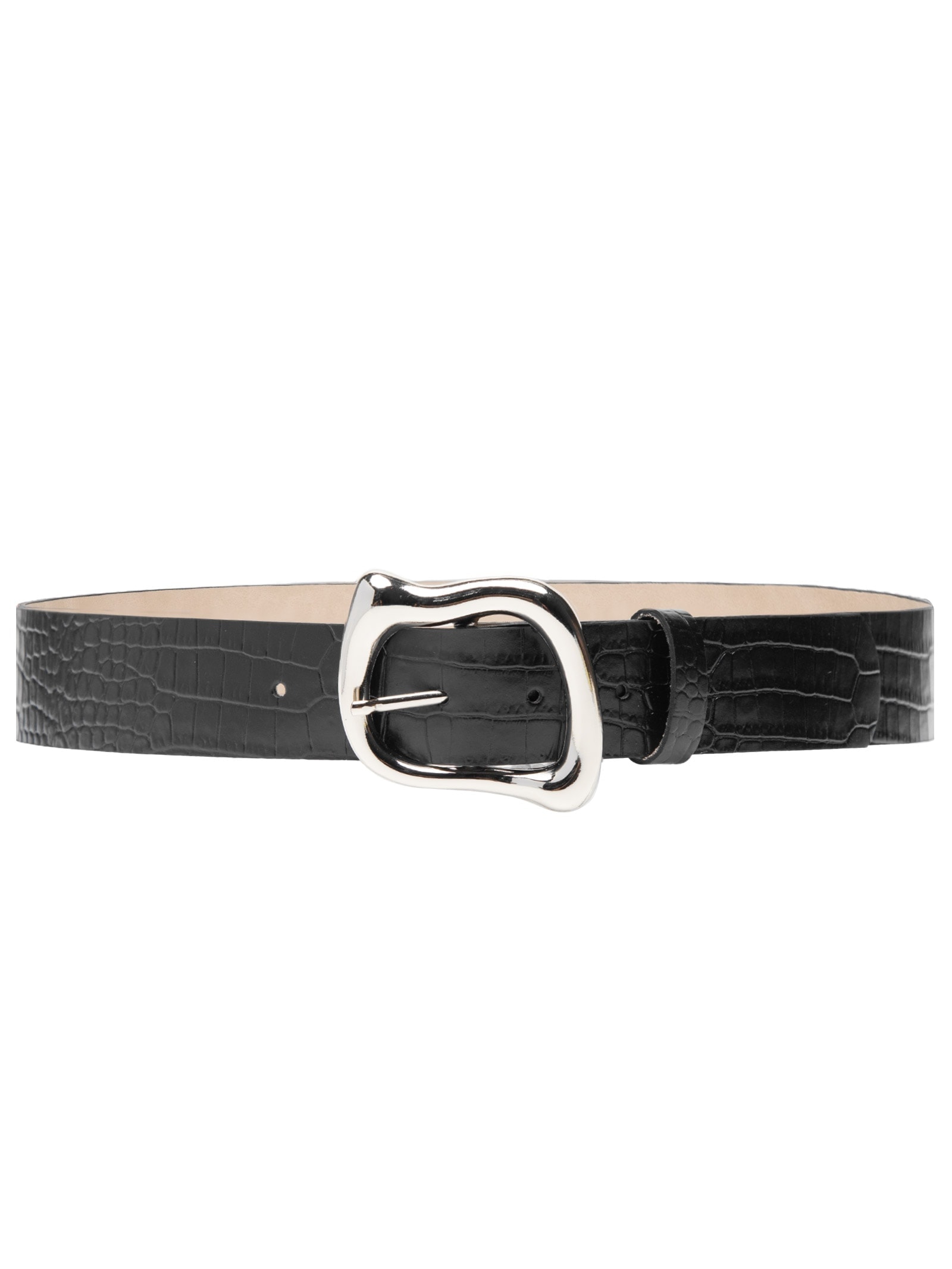 Cinto Feminino Couro Com Fivela De Metal Orgânica Preto '2Essential