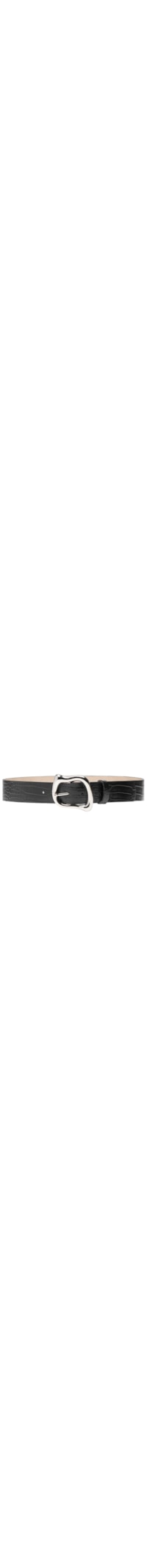 Cinto Feminino Couro Com Fivela De Metal Orgânica - Preto