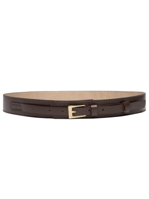 Cinto Feminino Couro Com Fivela De Quadrada – Marrom