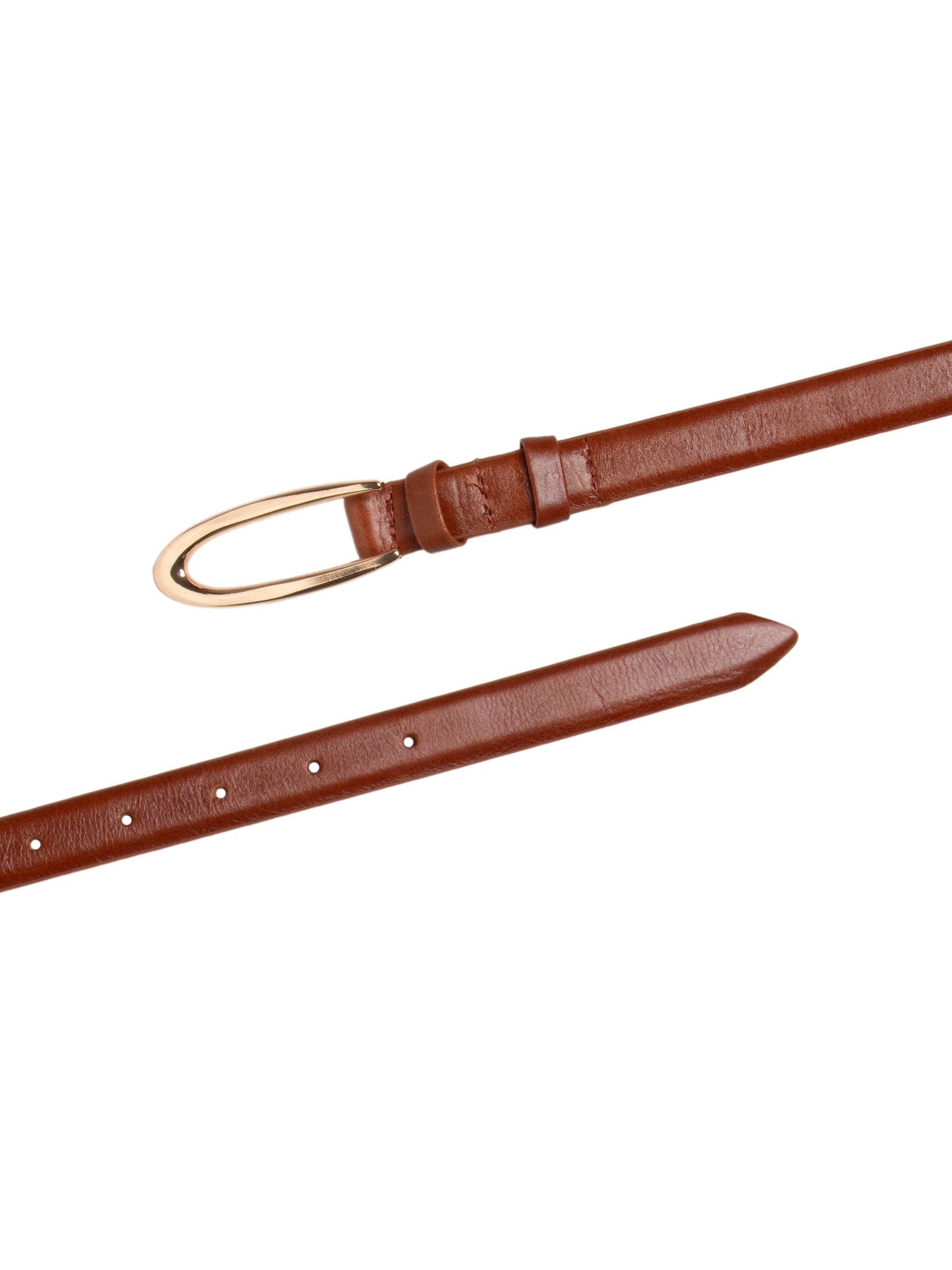 Cinto Feminino Couro Com Fivela Em Metal Marrom '2Essential