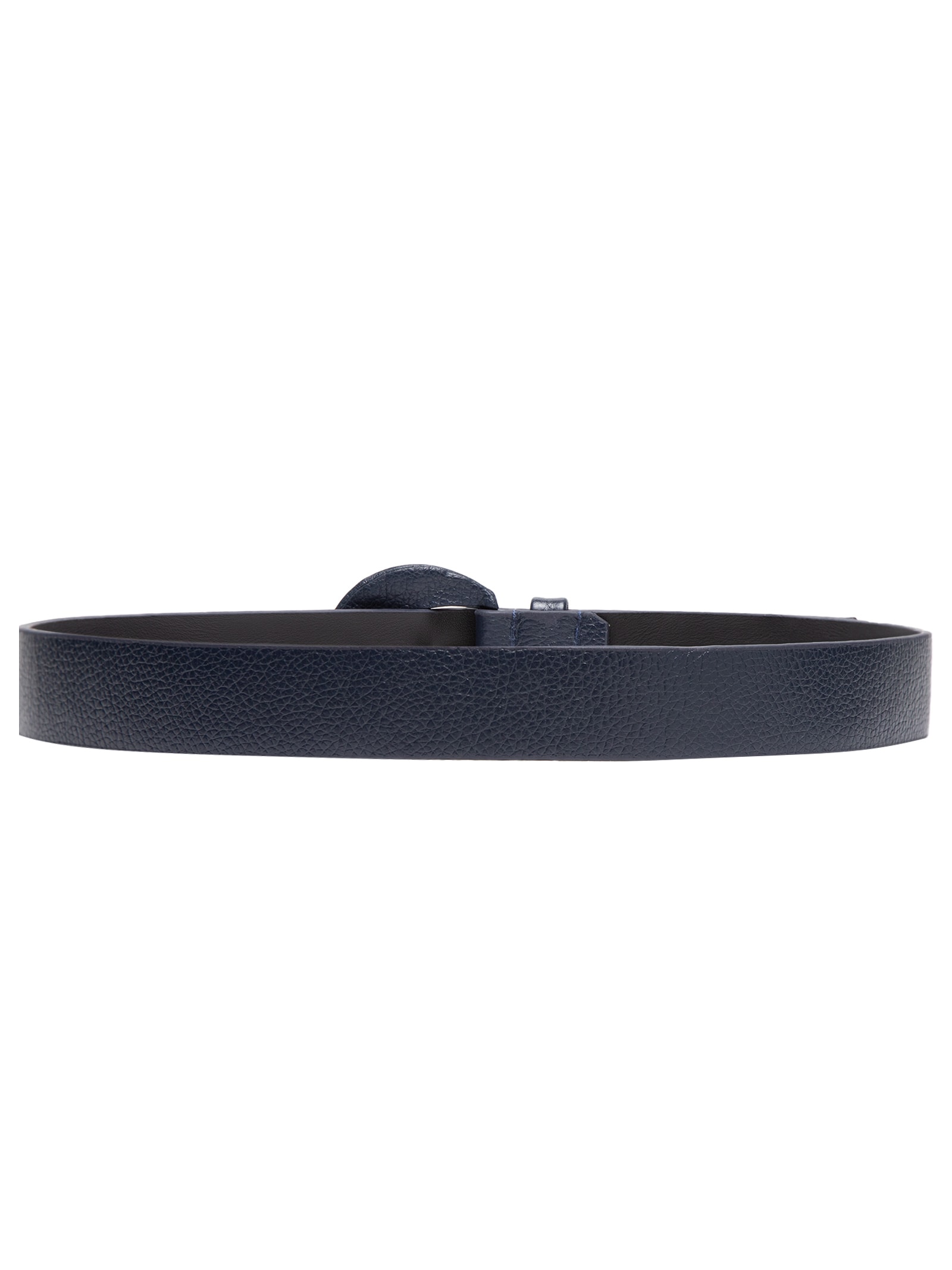 Cinto Feminino Couro Com Fivela Encapada Azul Basiq