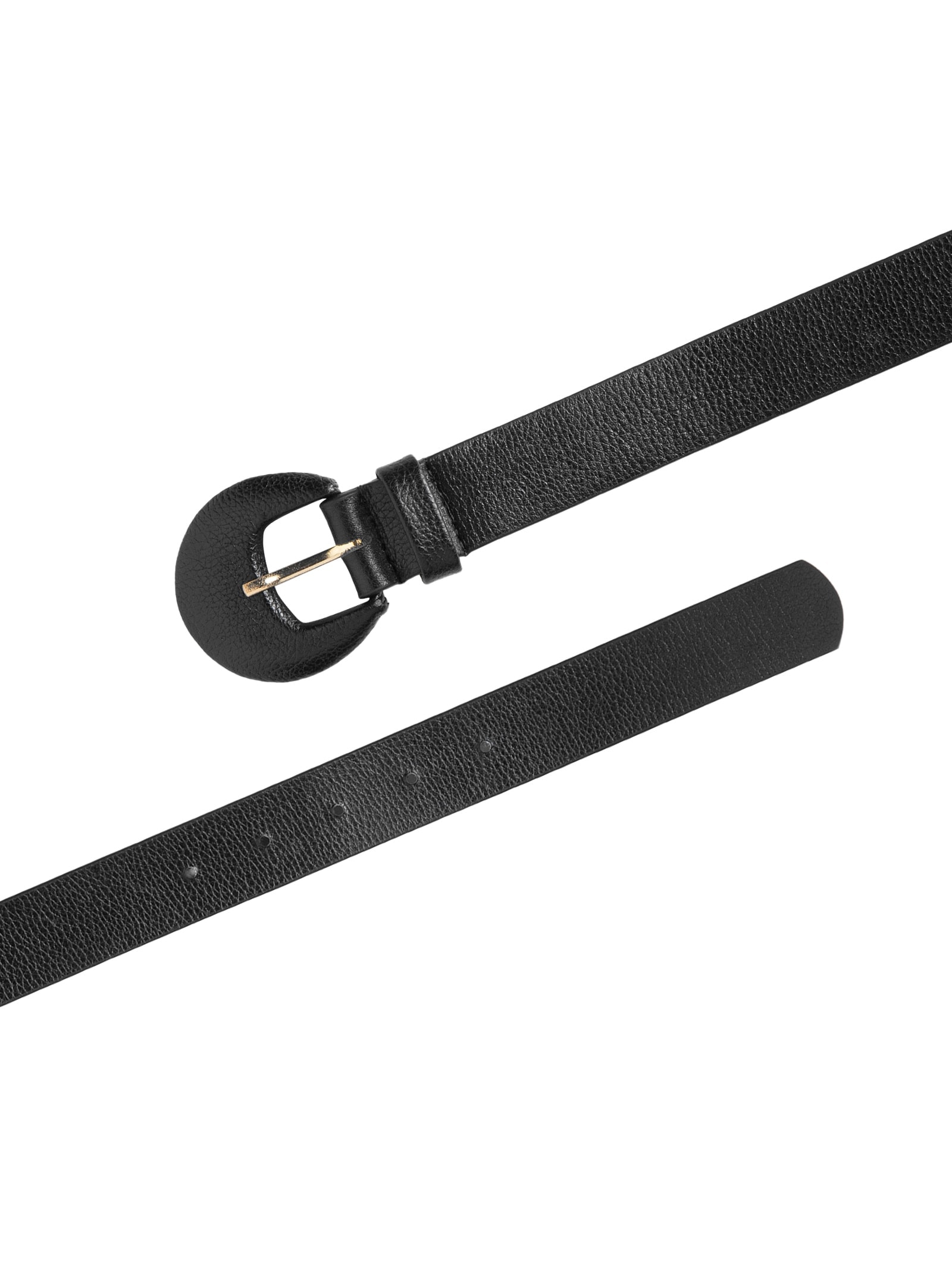 Cinto Feminino Couro Com Fivela Encapada Azul Basiq
