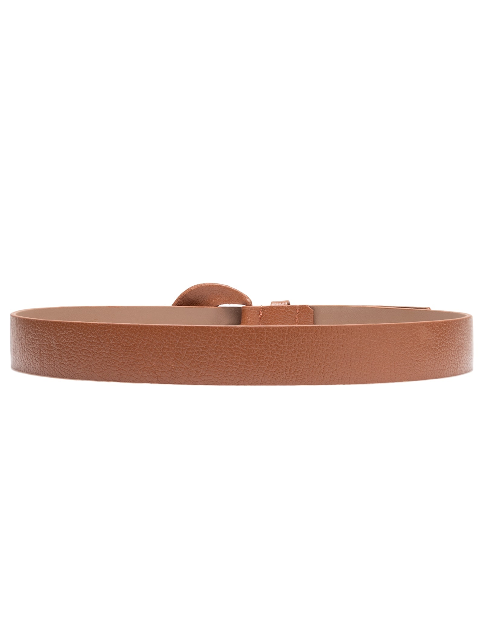 Cinto Feminino Couro Com Fivela Encapada Azul Basiq