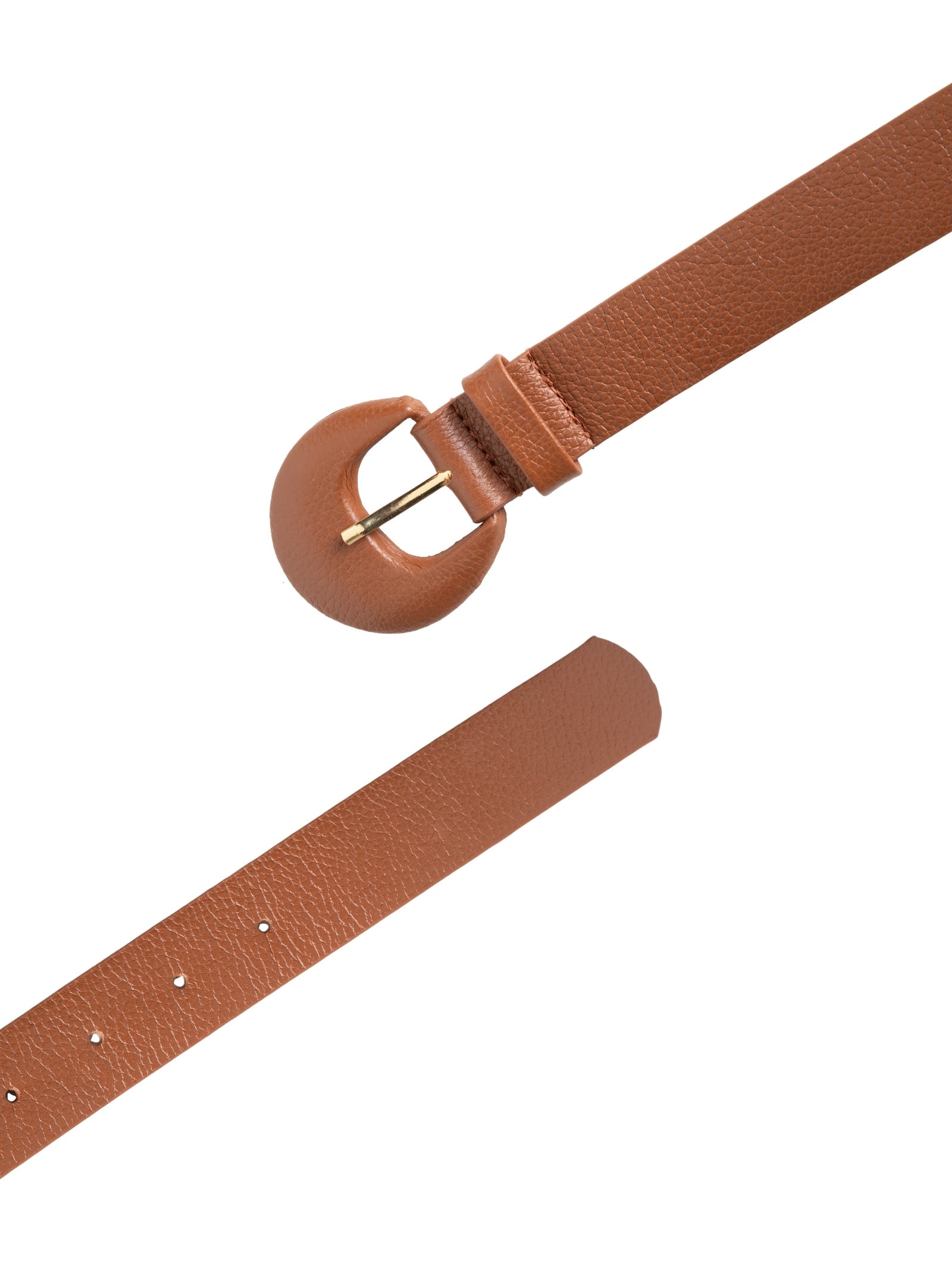 Cinto Feminino Couro Com Fivela Encapada Azul Basiq
