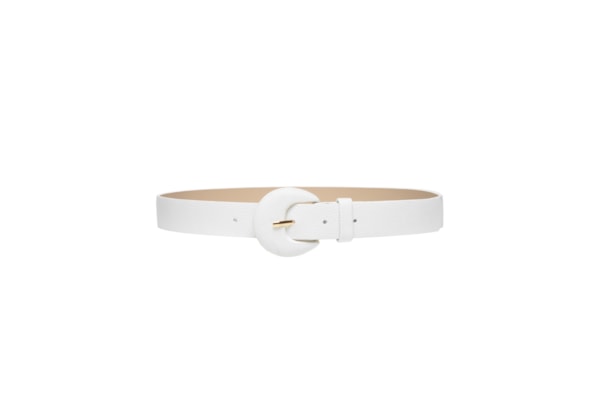 Cinto Feminino Couro Com Fivela Encapada - Azul