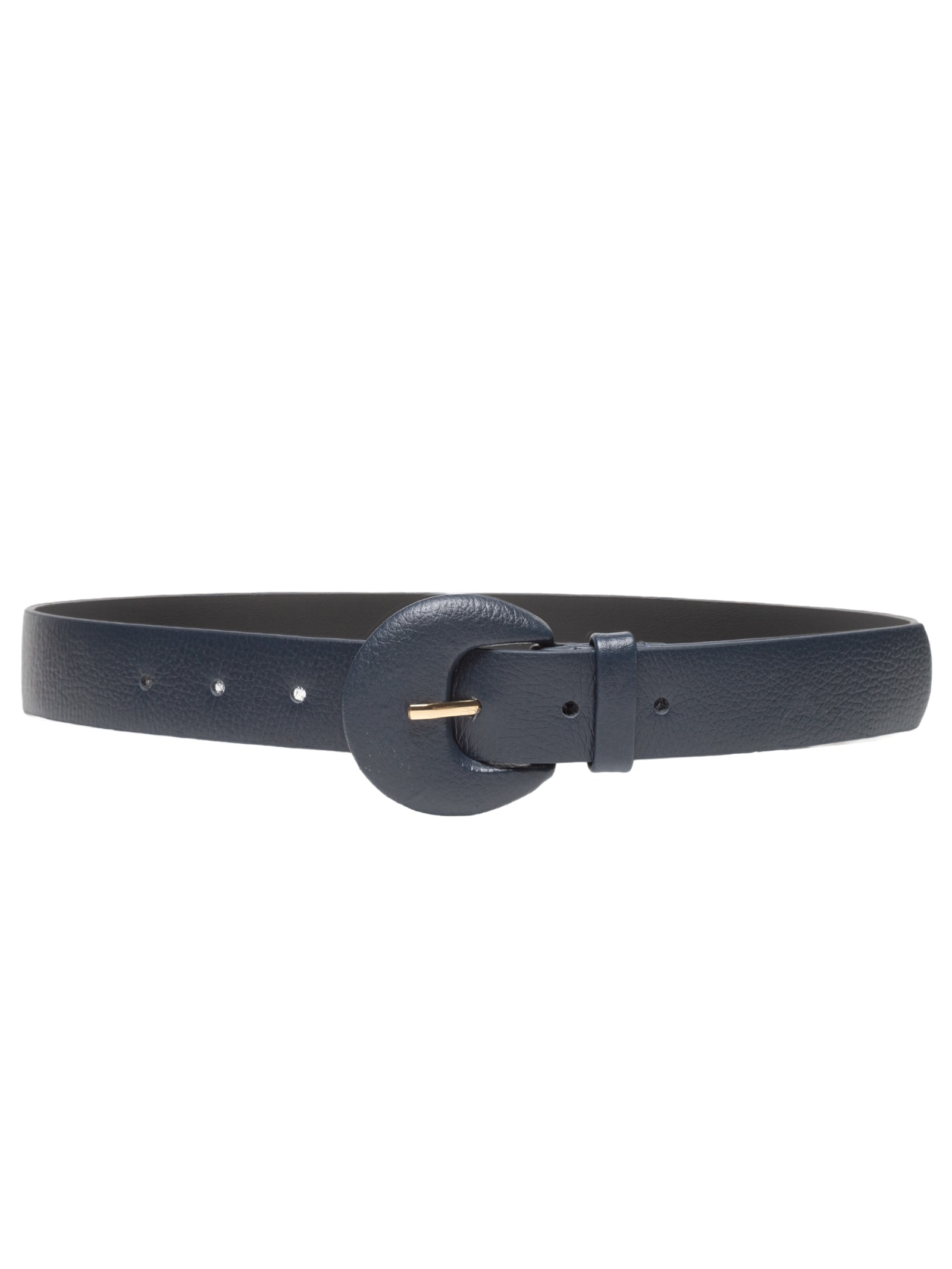 Cinto Feminino Couro Com Fivela Encapada Azul Basiq