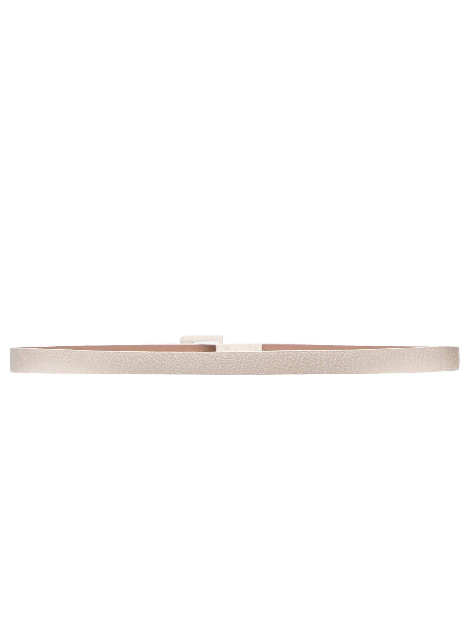 Cinto Feminino Couro Com Fivela Encapada Bege Basiq