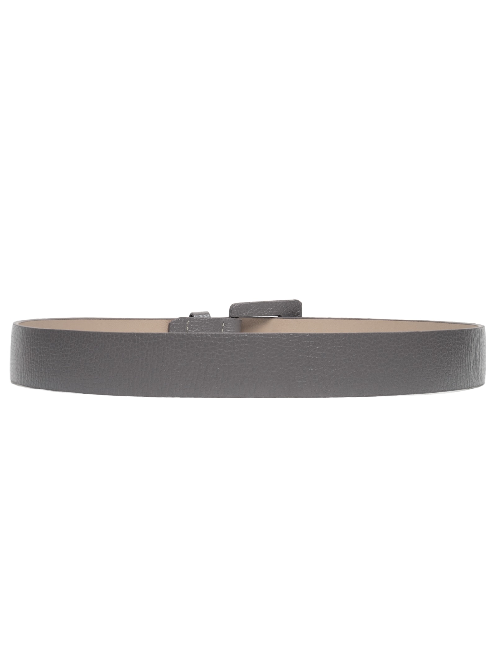 Cinto Feminino Couro Com Fivela Encapada Cinza Basiq
