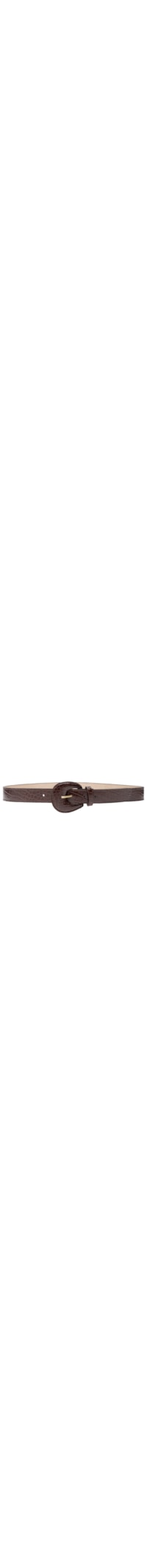 Cinto Feminino Couro Com Fivela Encapada - Marrom
