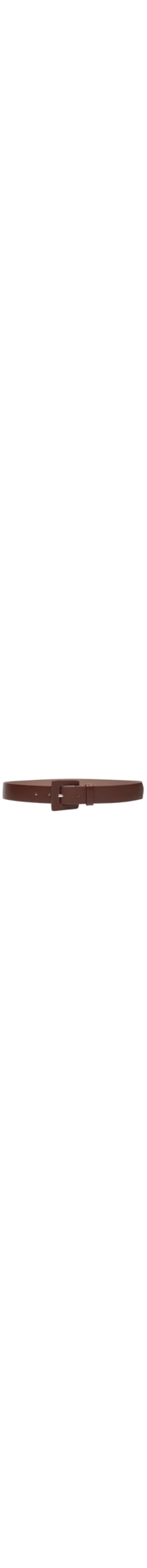 Cinto Feminino Couro Com Fivela Encapada - Marrom