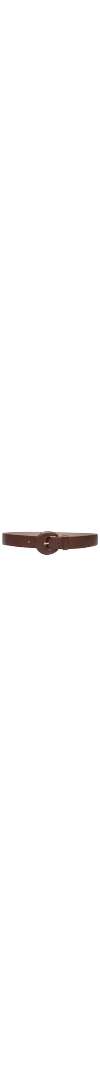 Cinto Feminino Couro Com Fivela Encapada - Marrom