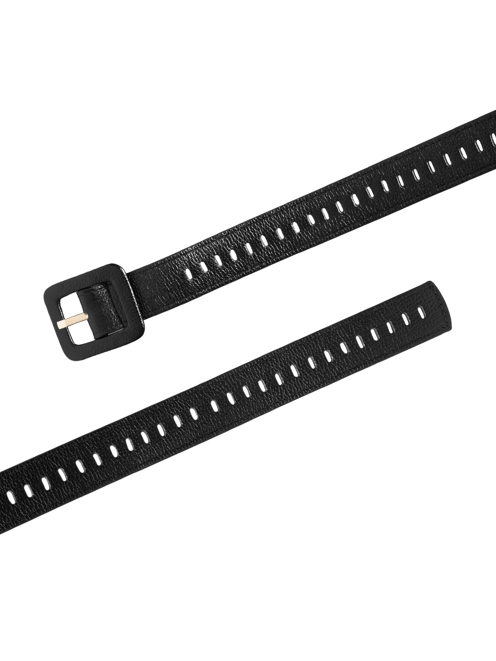 Cinto Feminino Couro Com Fivela Encapada Preto Basiq