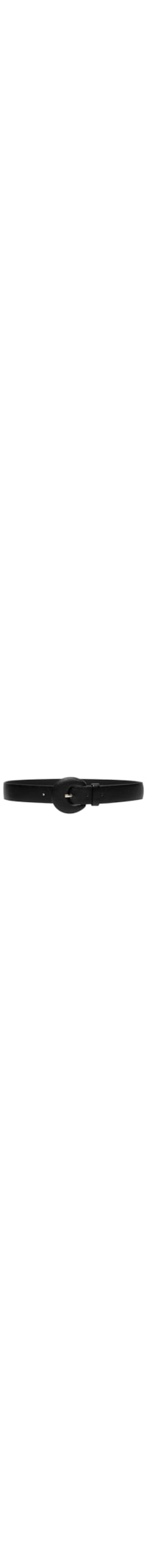 Cinto Feminino Couro Com Fivela Encapada - Preto