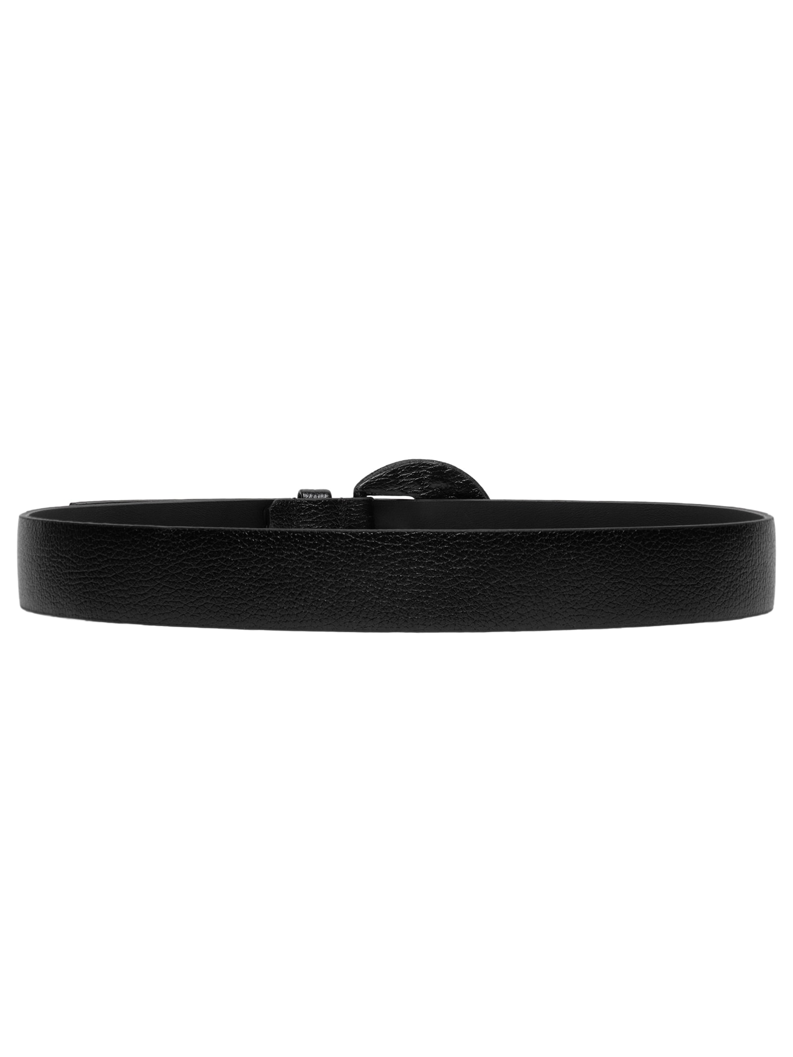 Cinto Feminino Couro Com Fivela Encapada Preto Basiq