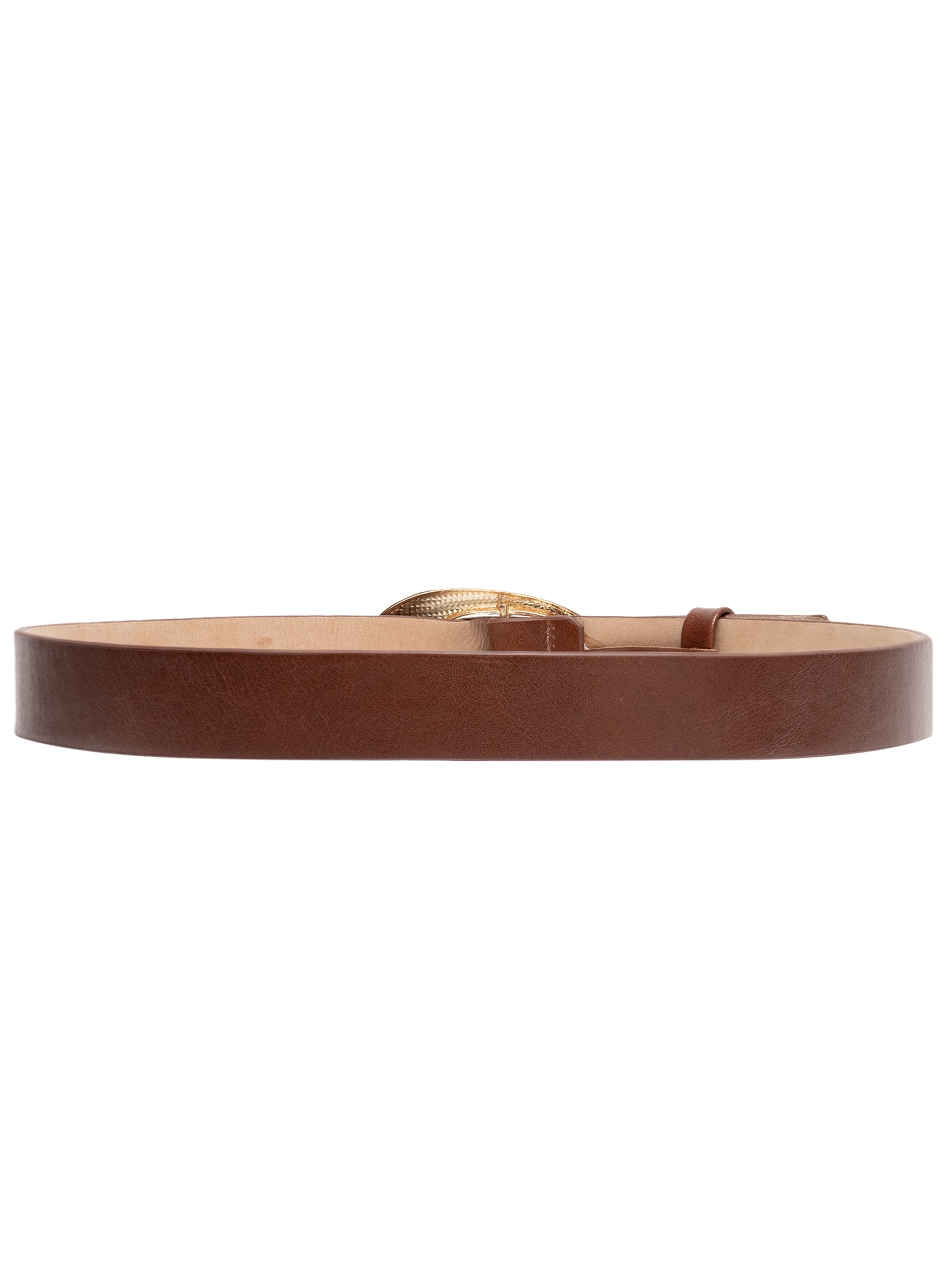 Cinto Feminino Couro Com Fivela Escovada Marrom '2Essential