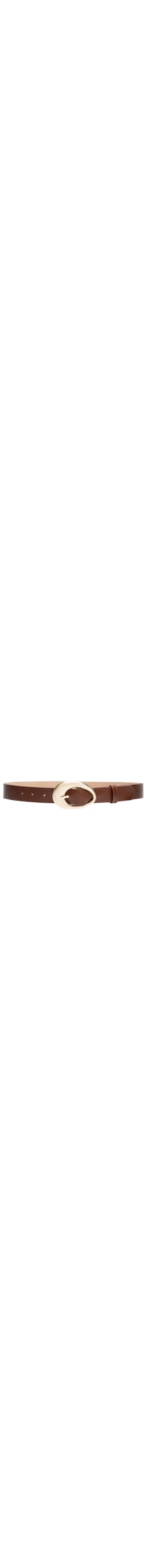 Cinto Feminino Couro Com Fivela Escovada - Marrom