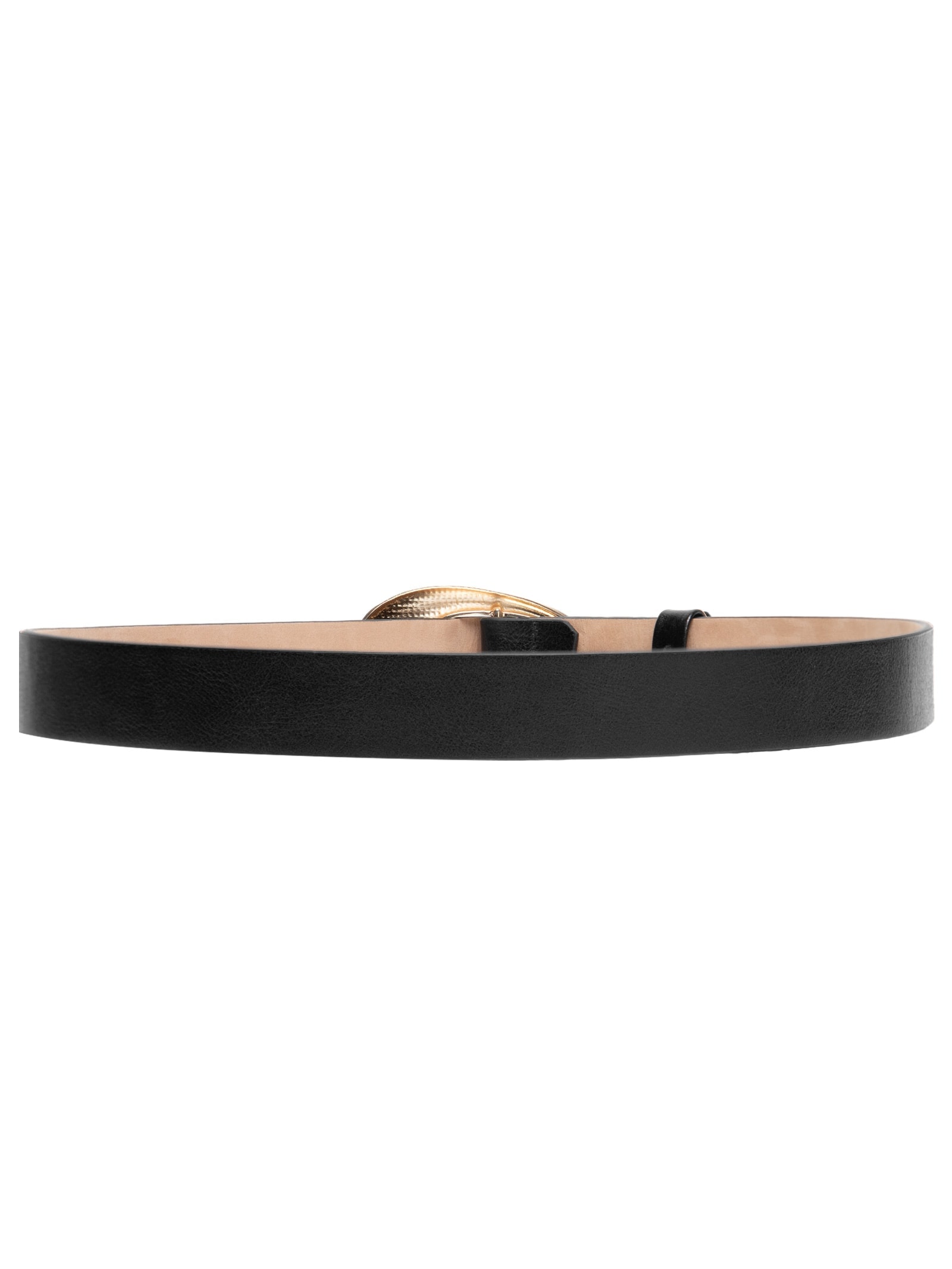 Cinto Feminino Couro Com Fivela Escovada Preto '2Essential