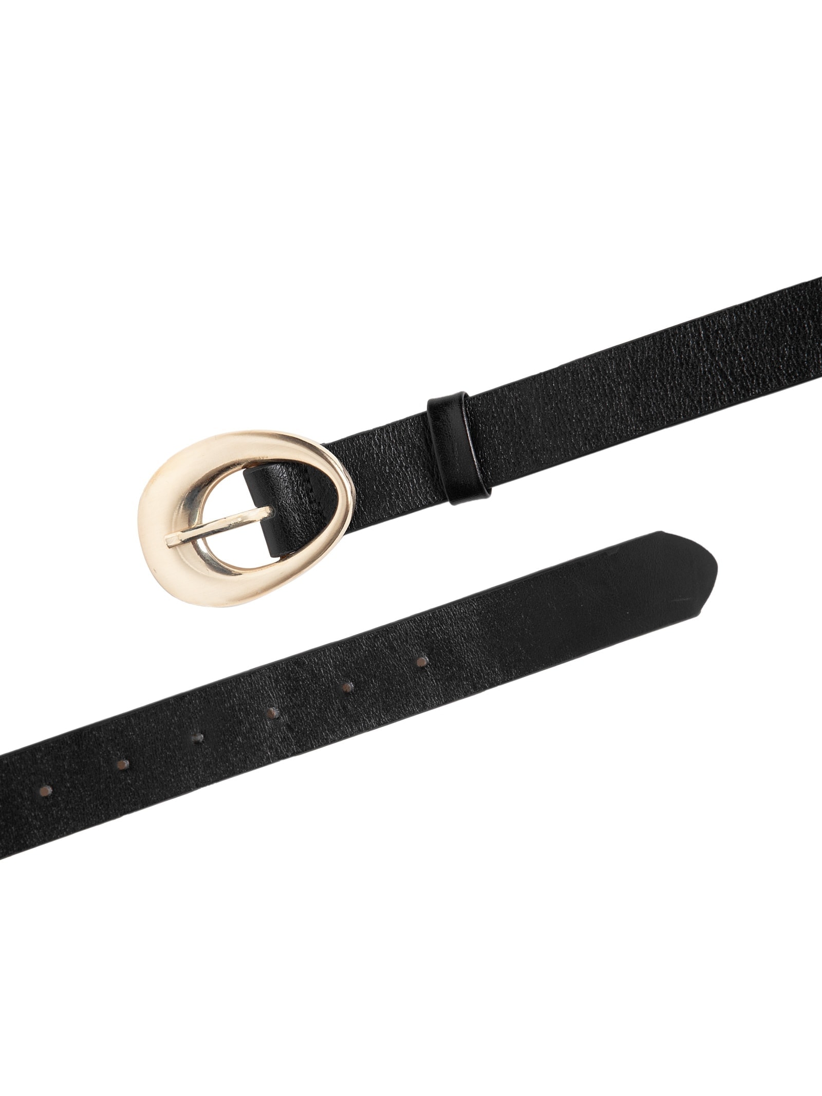 Cinto Feminino Couro Com Fivela Escovada Preto '2Essential