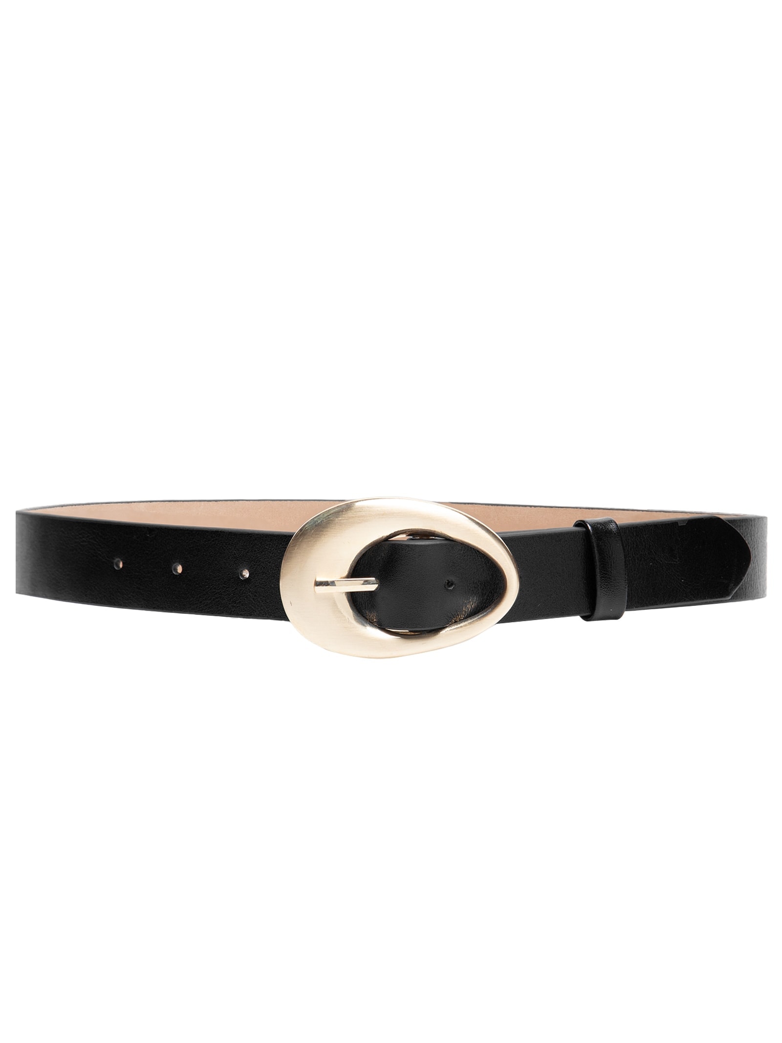 Cinto Feminino Couro Com Fivela Escovada Preto '2Essential