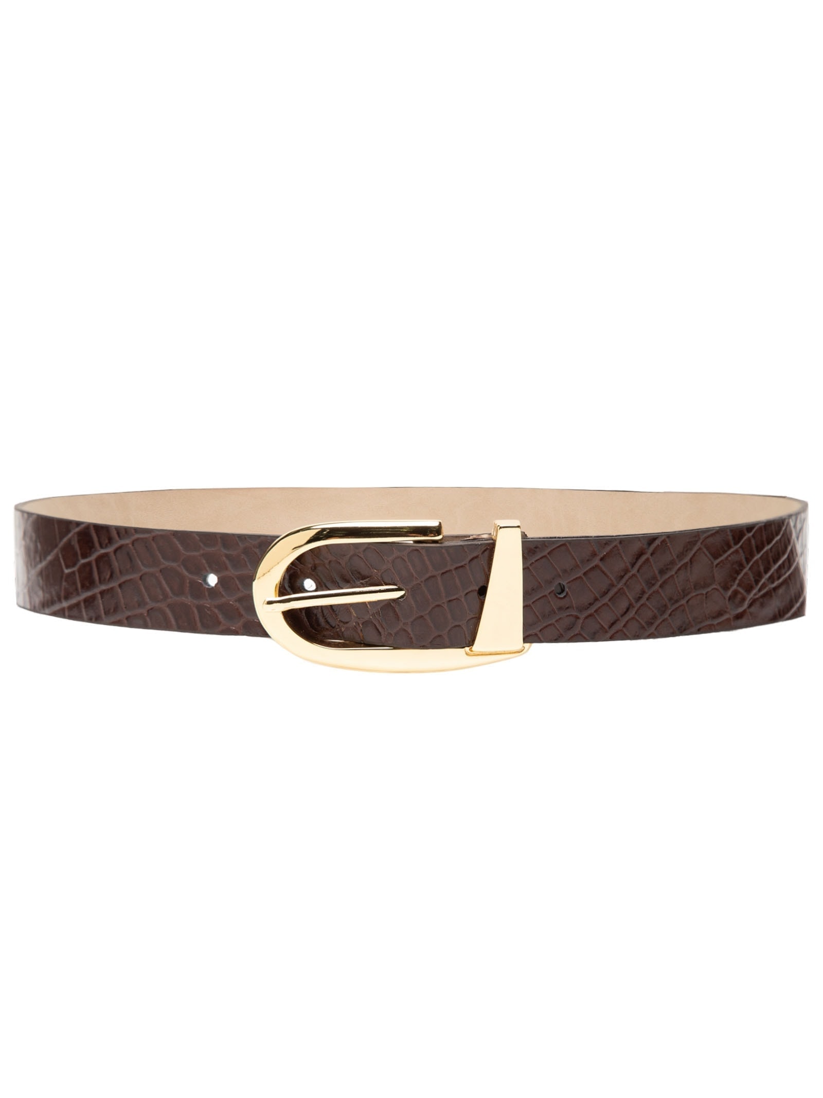 Cinto Feminino Couro Com Fivela Grande Marrom '2Essential