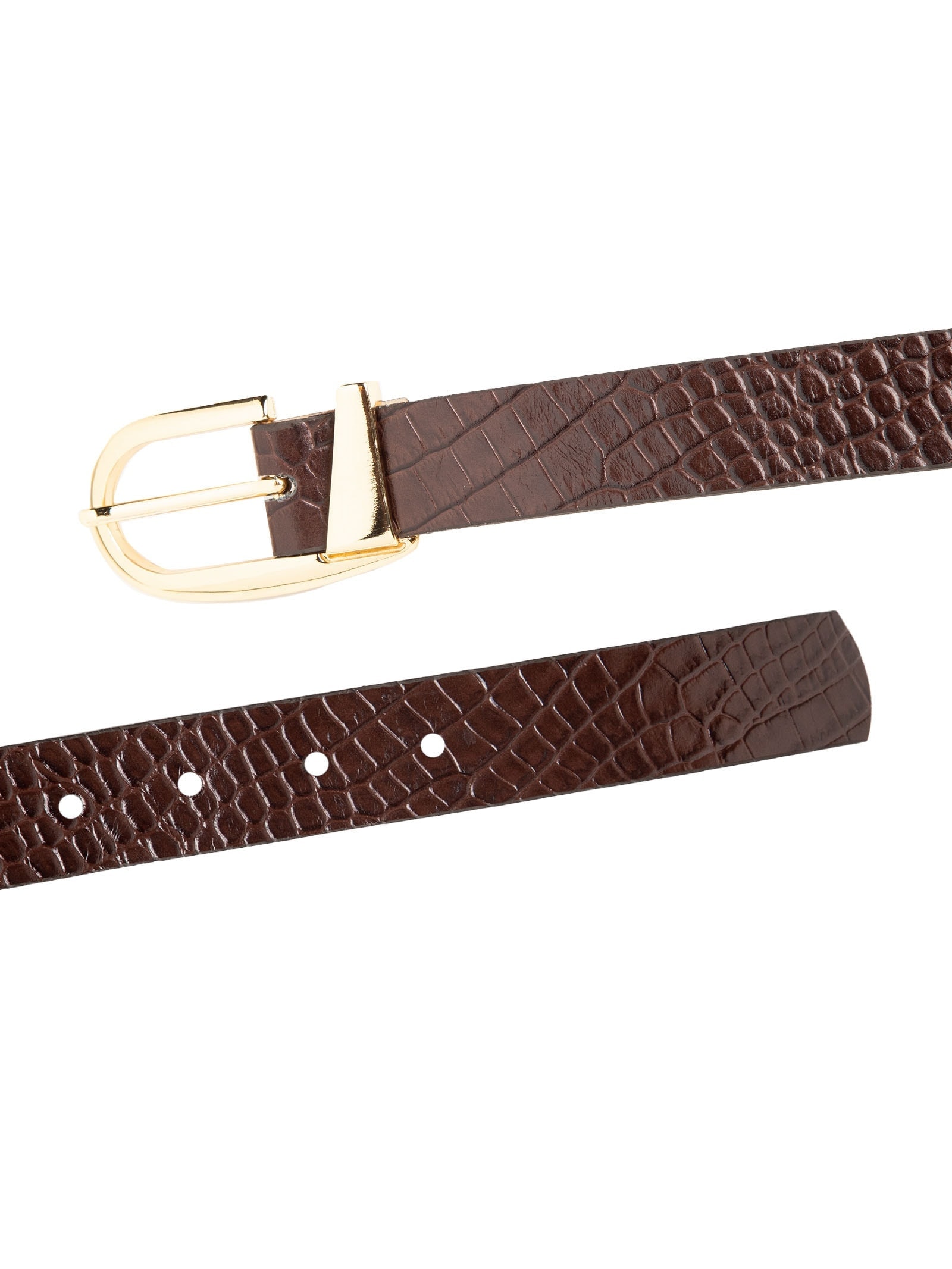 Cinto Feminino Couro Com Fivela Grande Marrom '2Essential