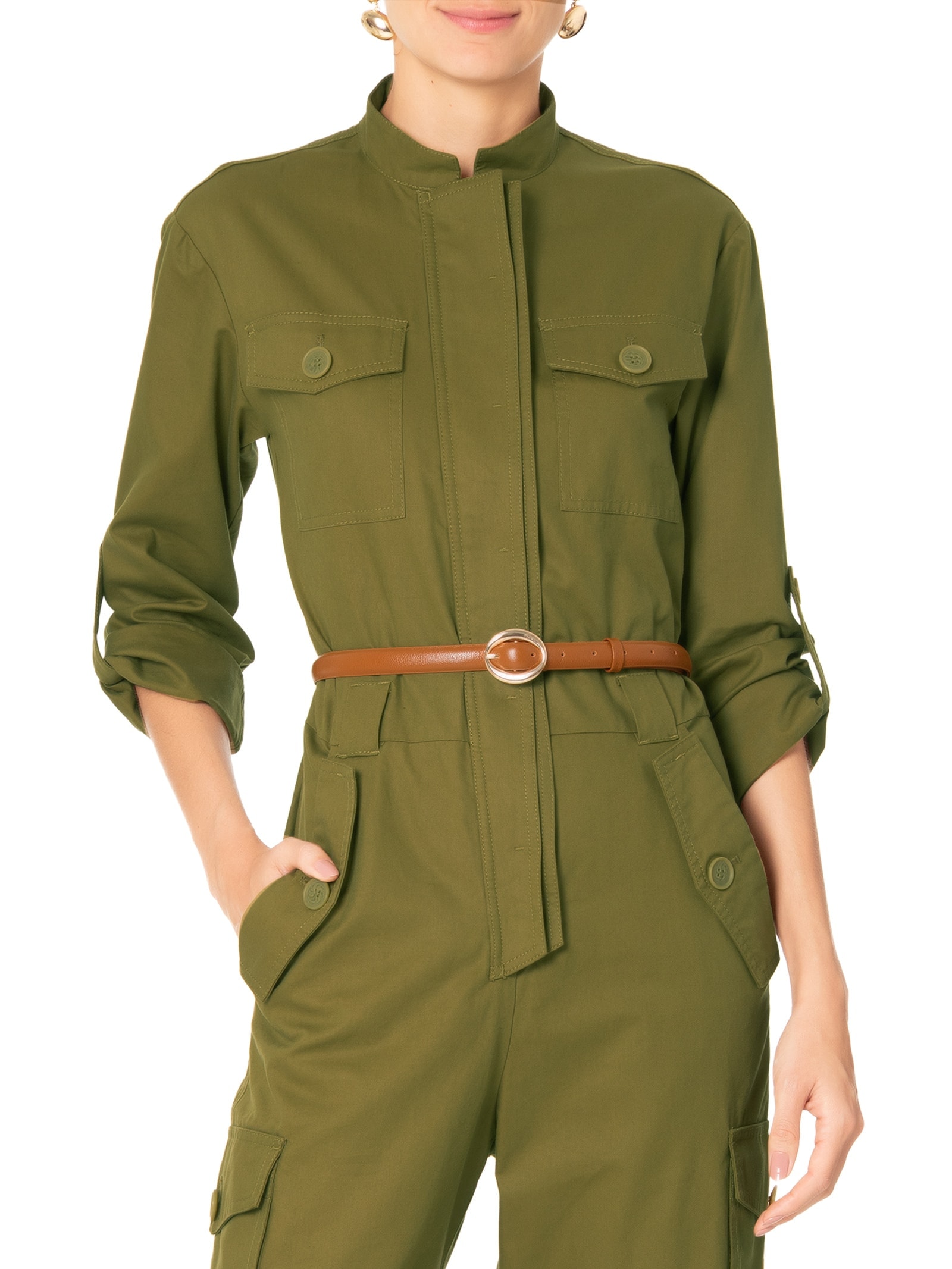 Cinto Feminino Couro Com Fivela Marrom  '2Essential