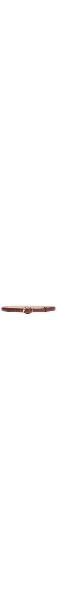 Cinto Feminino Couro Com Fivela Oval - Marrom