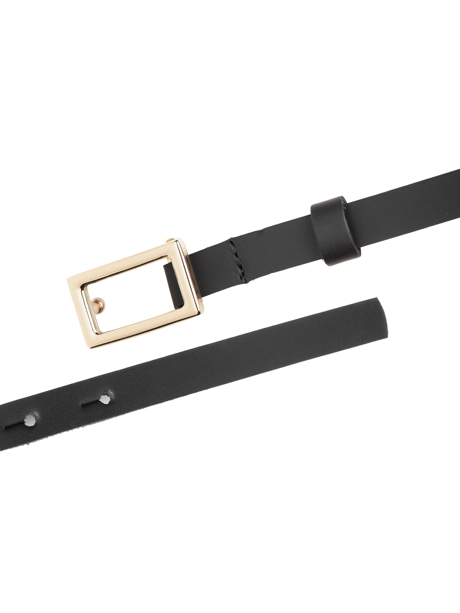 Cinto Feminino Couro Com Fivela Quadrada Preto '2Essential