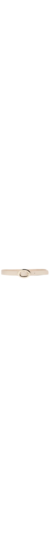 Cinto Feminino Couro Com Fivela Redonda - Bege