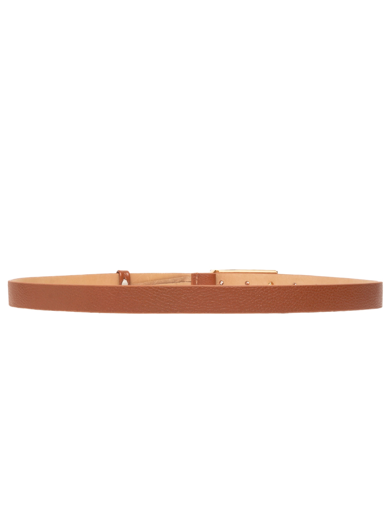 Cinto Feminino Couro Com Fivela Retangular Marrom Market 33