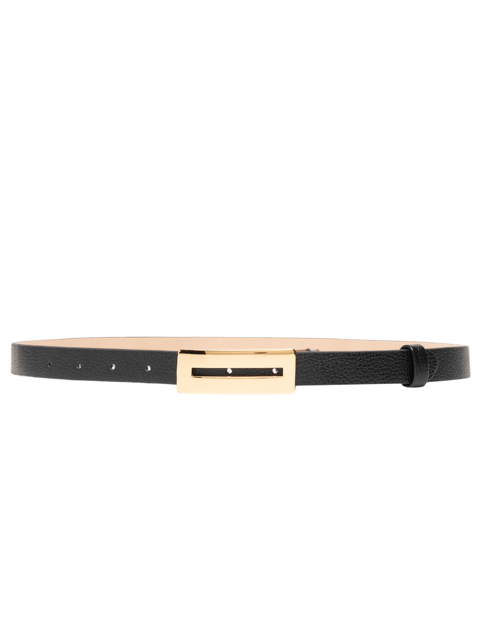 Cinto Feminino Couro Com Fivela Retangular Preto Market 33