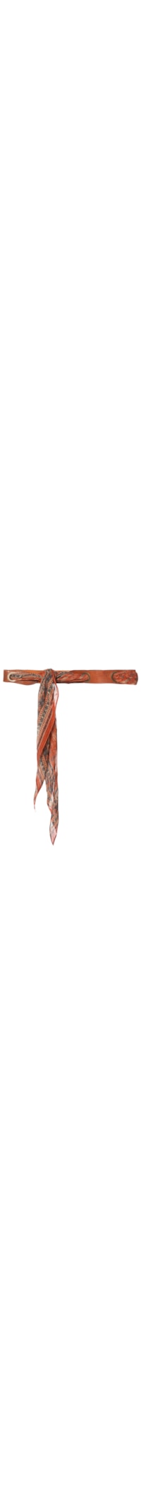 Cinto Feminino Couro Detalhe Lenços - Marrom