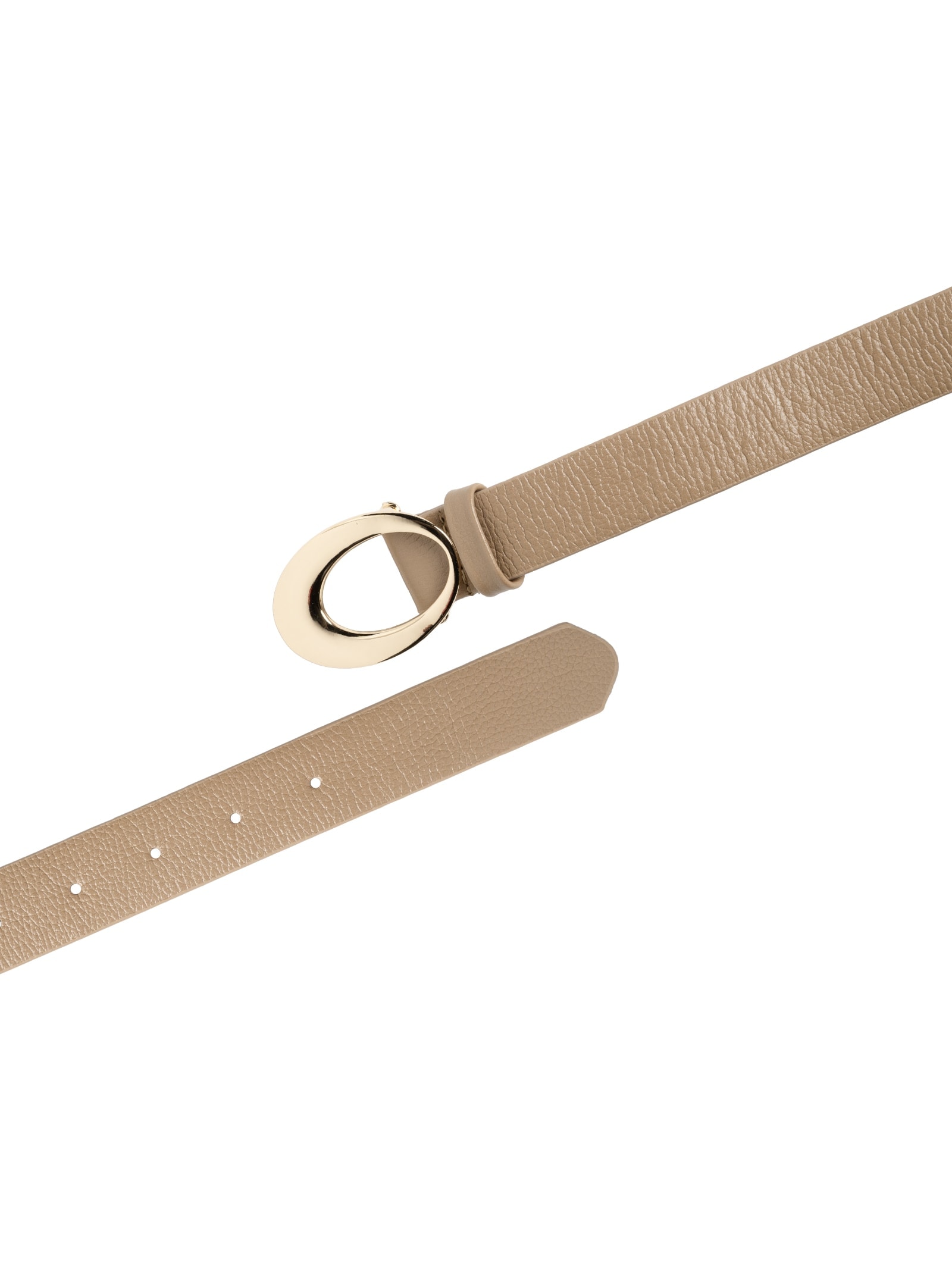 Cinto Feminino Couro Dourado Bege Market 33