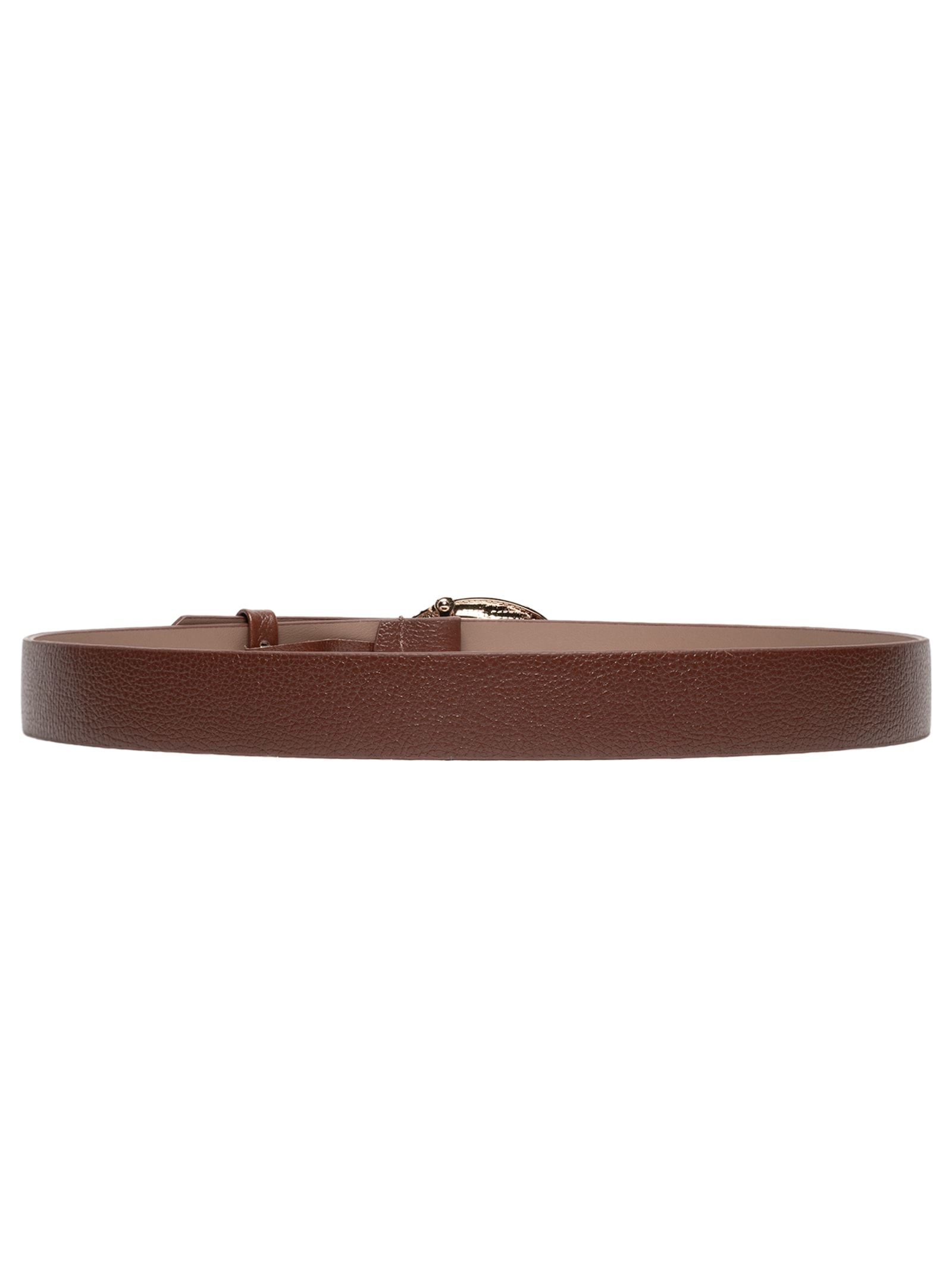 Cinto Feminino Couro Dourado Marrom Market 33