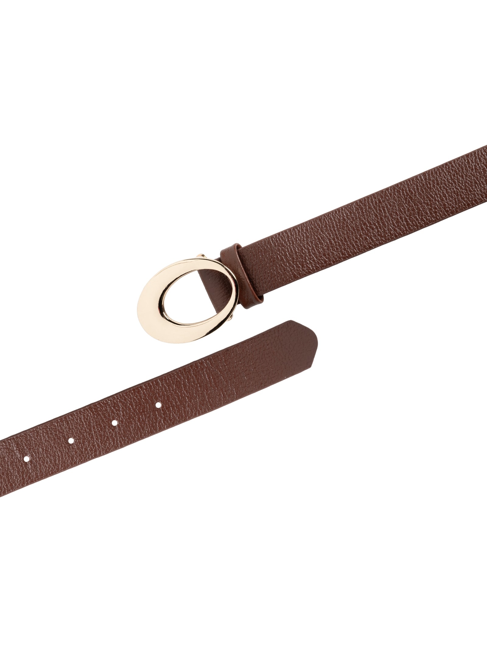 Cinto Feminino Couro Dourado Marrom Market 33