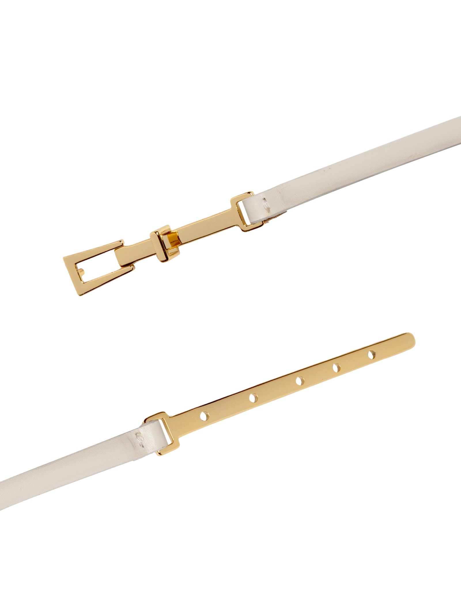 Cinto Feminino Couro Fino Branco Animale