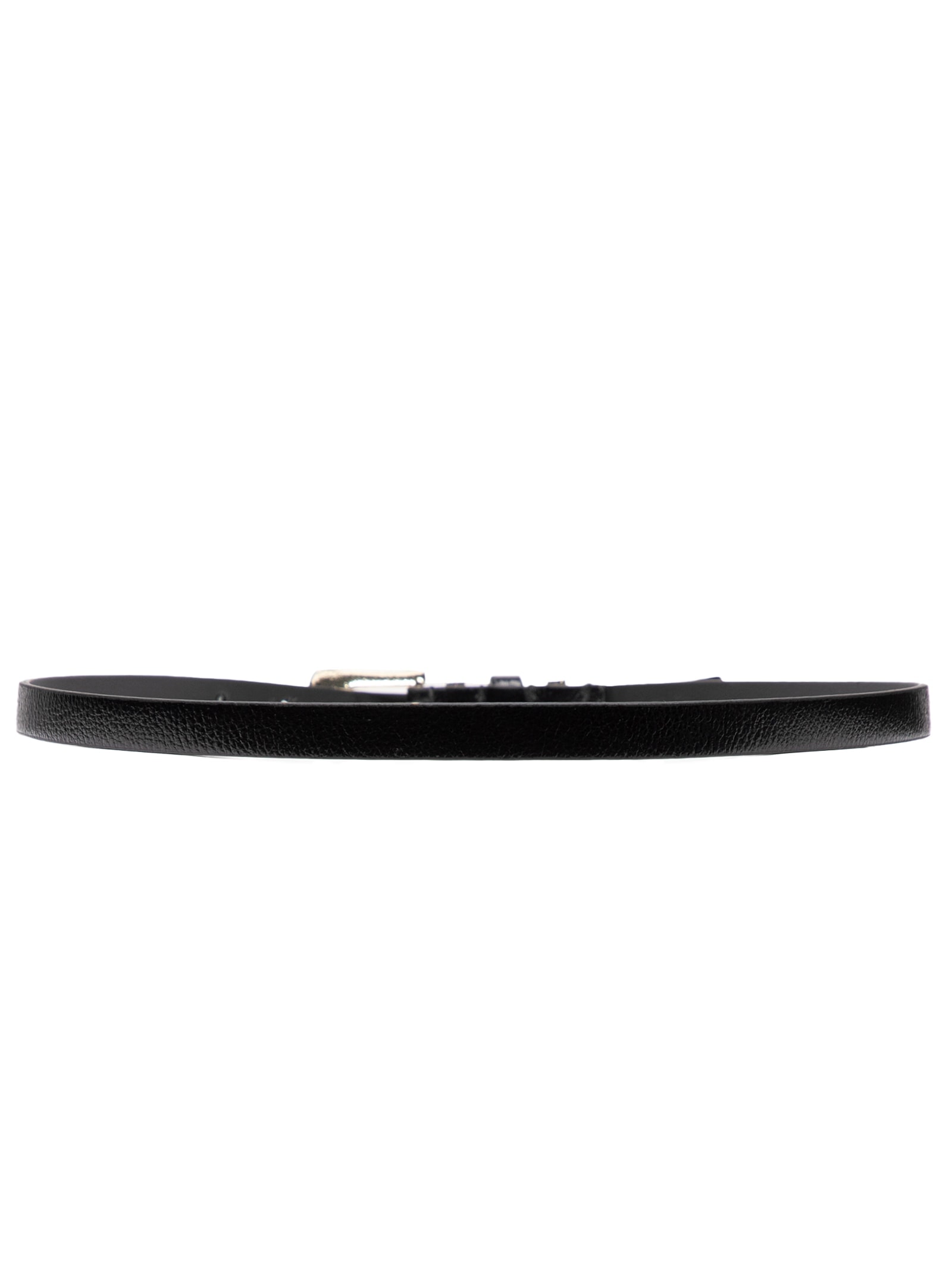 Cinto Feminino Couro Fino Com Fivela De Metal Preto Basiq