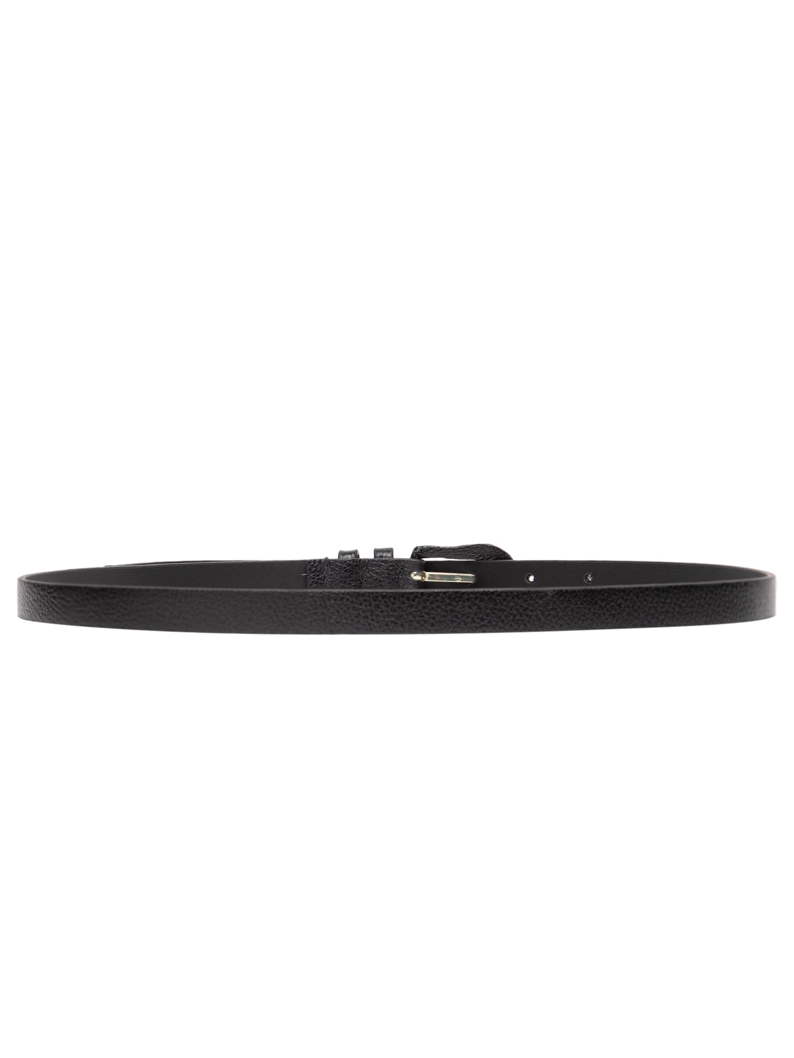 Cinto Feminino Couro Fino Com Fivela Encapada Preto Basiq