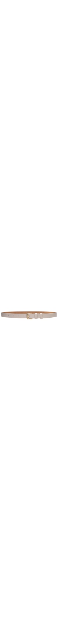 Cinto Feminino Couro Fino com Fivela Quadrada de Metal - Branco