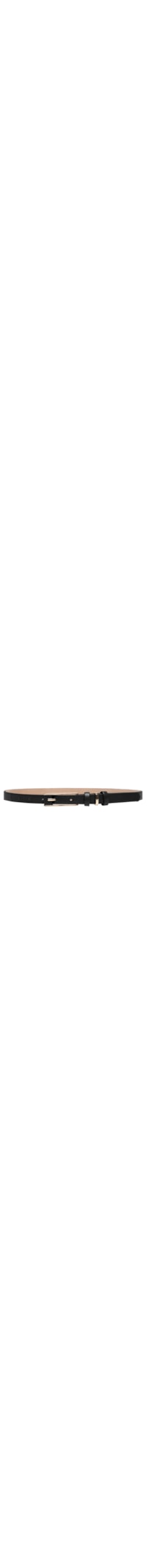 Cinto Feminino Couro Fino com Fivela Retangular - Bege