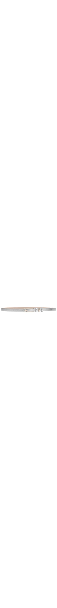 Cinto Feminino Couro Fino com Fivela Retangular - Bege