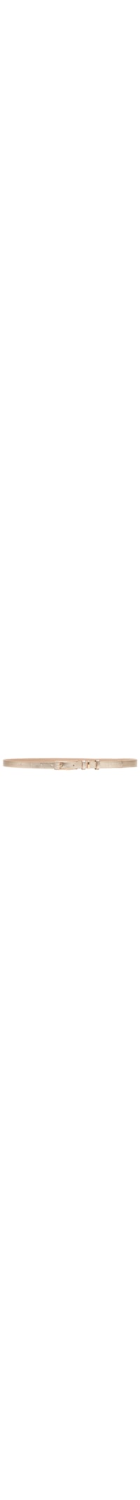 Cinto Feminino Couro Fino com Fivela Retangular - Bege