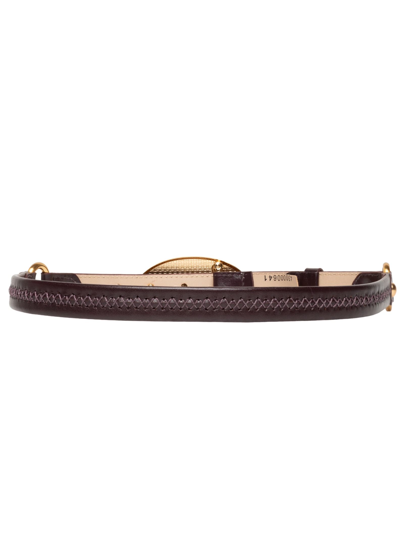 Cinto Feminino Couro Fino Fivela Oval Metal Marrom Arezzo