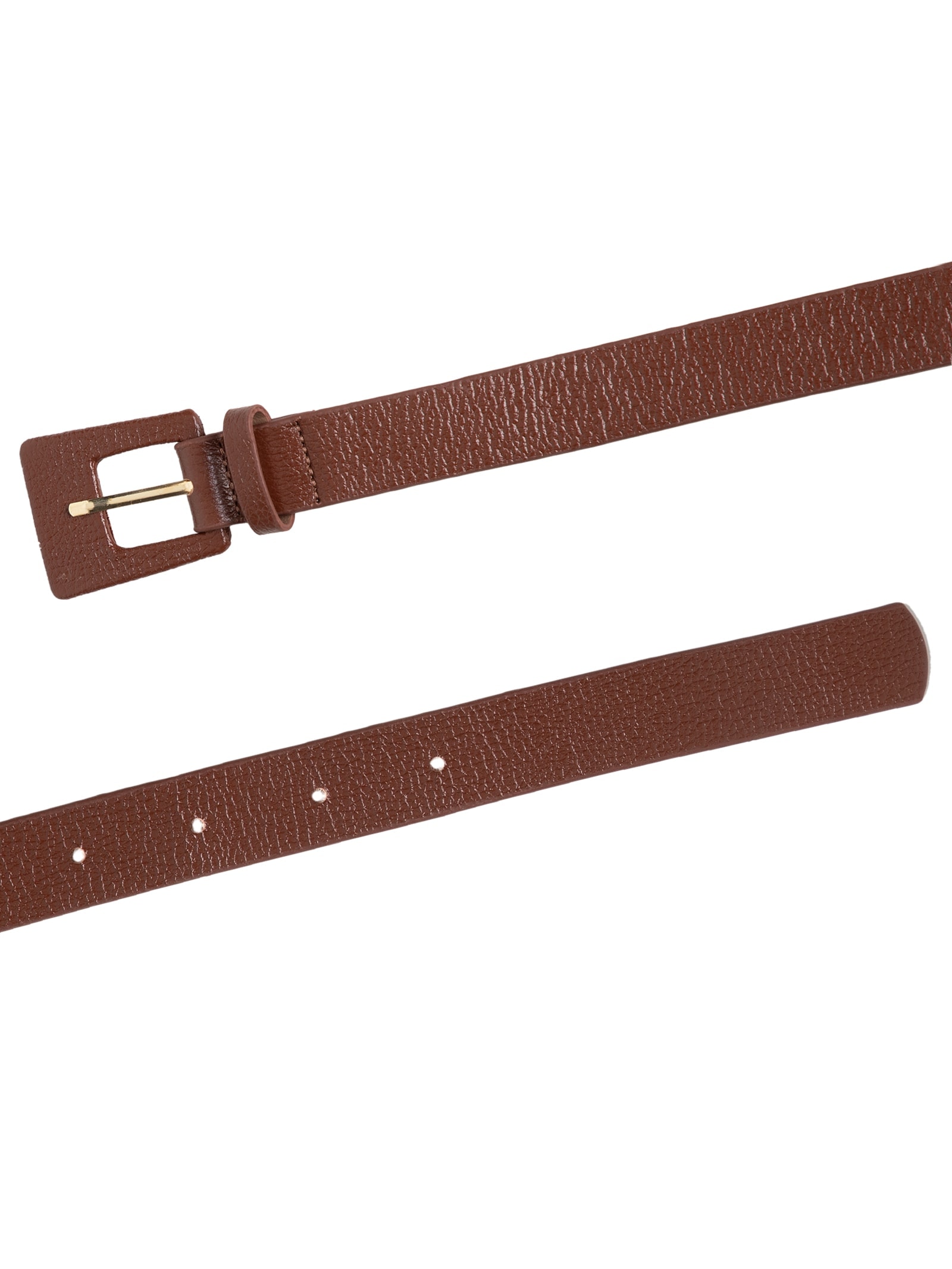 Cinto Feminino Couro Fino Marrom Basiq